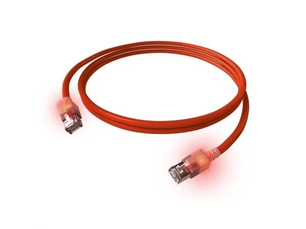 Easylan patchkabel EasyLan S/FTP DualBoot LED Cat. 6A RJ45/RJ45 LSOH röd 1,5 m