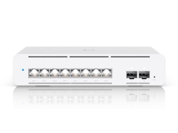 Ubiquiti UniFi Pro XG 8 PoE - Switch - L3 - Styrt - 8 x 10/100/1000/2.5G/5G/10GBase-T (PoE++) + 2 x 10 Gigabit SFP+ - stasjonær, veggmonterbar - Po...