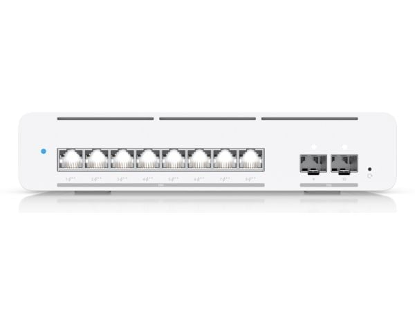 Ubiquiti UniFi Pro XG 8 PoE - Switch - L3 - Styrt - 8 x 10/100/1000/2.5G/5G/10GBase-T (PoE++) + 2 x 10 Gigabit SFP+ - stasjonær, veggmonterbar - Po...