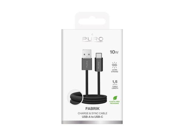 PURO Factory 2.0 USB-A - USB-C lataus- ja synkronointijohto