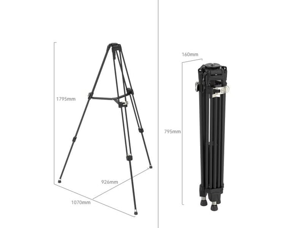 SmallRig 4164, 3 jalkoja, musta, 179,5 cm, 3,42 kg
