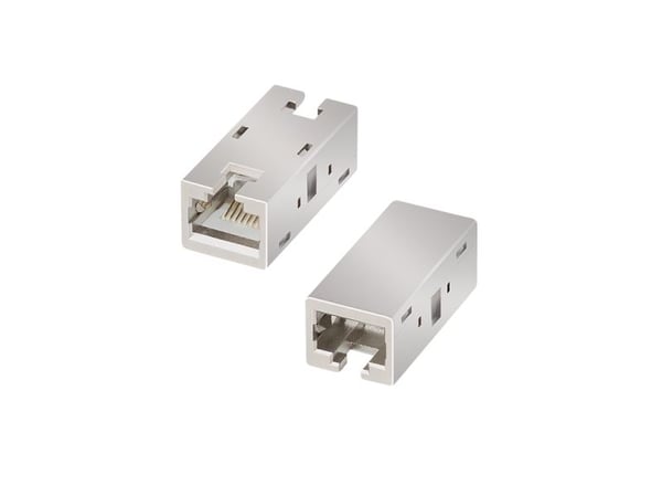 LogiLink RJ45 Inline Coupler, Cat.6A, shielded, metal housing