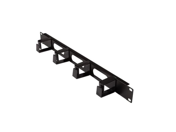 LogiLink kabelkoblingsplate med 4 ringer sort
