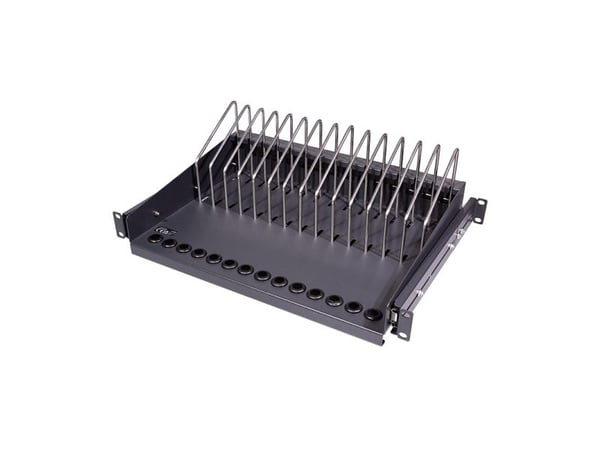 LogiLink 19 Sliding shelf for notebooks, tablets and smartphones, black