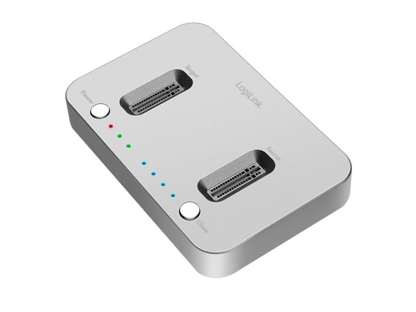 LogiLink USB 3.2 Gen2 Quickport, 2-Bay, for M.2 NVMe SSD, clone-function