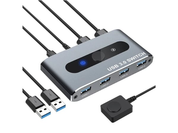 Techly IUSB-SW3024, 5 Gbit/s, Sølv, Aluminium, 102 mm, 53 mm, 18 mm