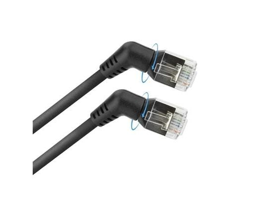 ACT CAT6A U/FTP SLIM R360 BK 2.0M