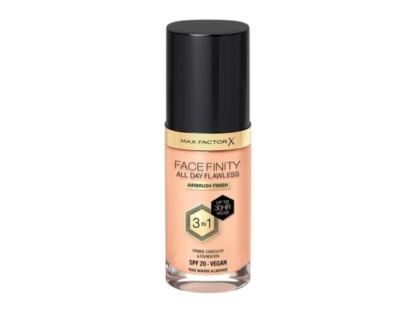 Max Factor Facefinity All Day Flawless 3 in 1 Liquid Foundation, 045 Warm Almond , 30 ml