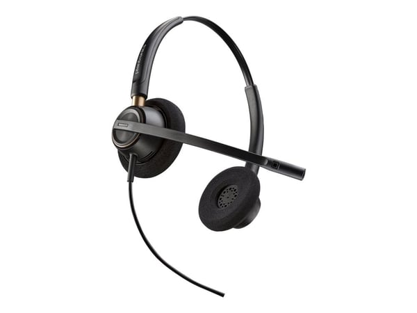 HP Poly EncorePro 520 - EncorePro 500 series - hodesett - on-ear - kablet - Quick Disconnect - svart - Certified for Skype for Business, UC-sertifi...