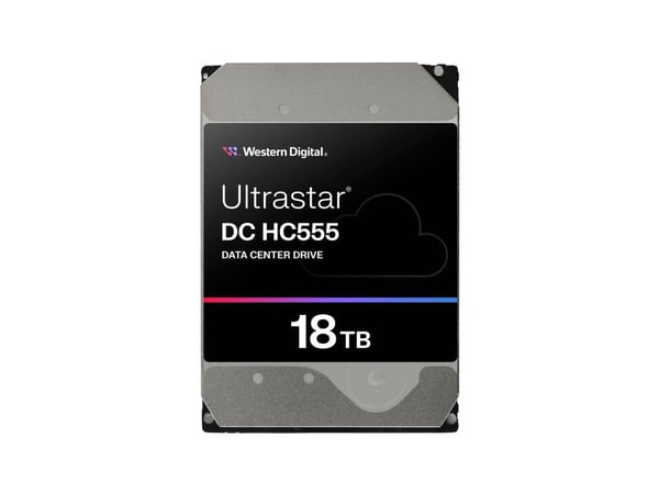 WD Ultrastar DC HC555 - Harddisk - Data Center - 18 TB - intern - 3.5" - SATA 6Gb/s - 7200 rpm - buffer: 512 MB
