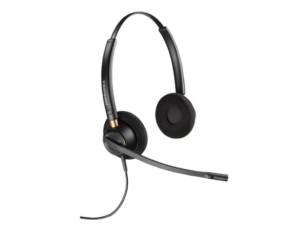 HP Poly EncorePro 520 - EncorePro 500 series - hodesett - on-ear - kablet - Quick Disconnect - svart - Certified for Skype for Business, UC-sertifi...