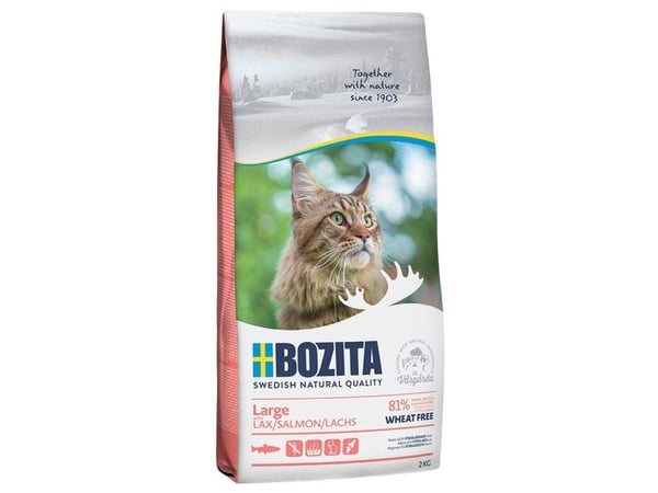 Bozita Large Wheat free Salmon, Voksen, Kylling, Fisk, 2 kg, Kornfritt