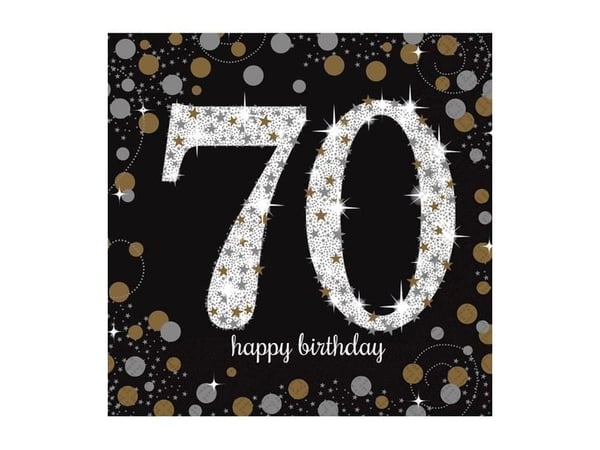 Servietter 70 år Sparkling