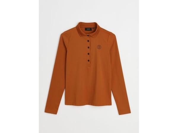 Jacson Ylva Långärmad Piké Brun Xxl