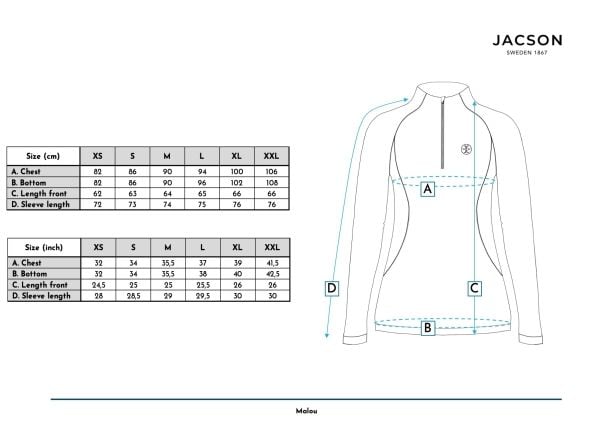 JACSON Malou LS Tech Top tummansininen XL
