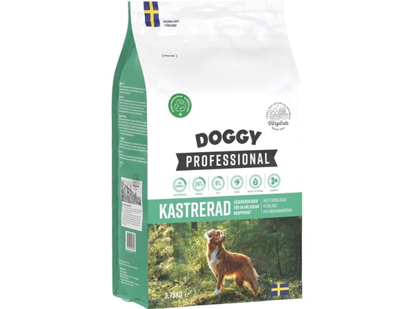 Doggy Professional Kastrerad Hundefoder 3,75kg