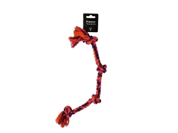 Dogman Leksak Rep Med 4 Knutar Orange 44cm
