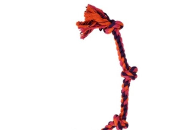 Dogman Leksak Rep Med 4 Knutar Orange 44cm