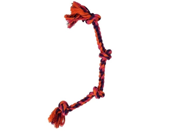 Dogman Leksak Rep Med 4 Knutar Orange 44cm