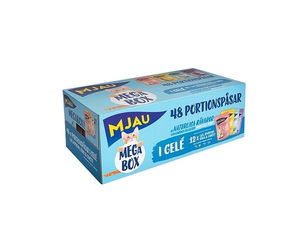 MJAU Megabox Kjøtt og Fisk i gelé