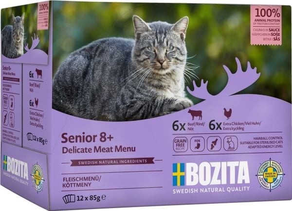 Bozita Senior 8+ Meat Menu In Sauce Våtfôr for katter 12x