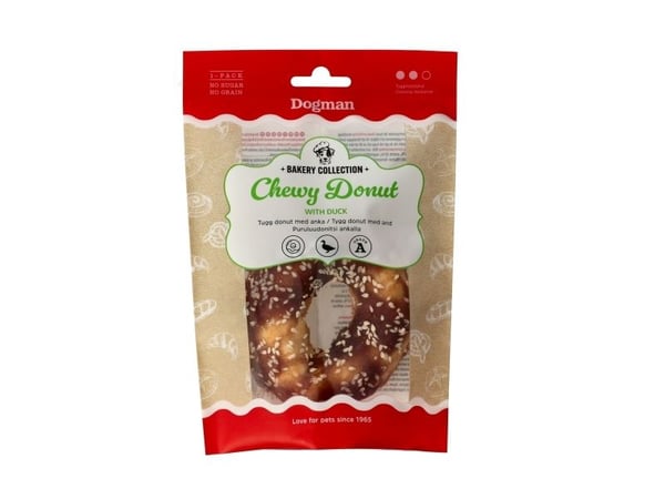 Dogman Bakery Collection Tugg Donut Med Anka 10cm 10cm