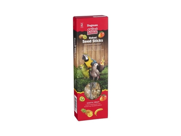 Dogman Mini Mates Fröstänger Parakit Papegoja 2p 140g