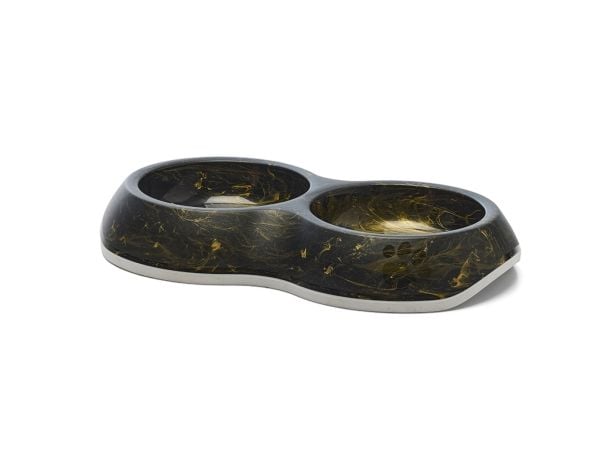 Savic Matskål Delice Double Marble/black Gold 2x200ml