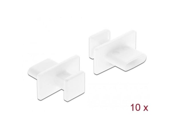 Delock Pölysuojus USB Type-C naarasliitännälle - Pölysuojus - valkoinen (10 kpl)