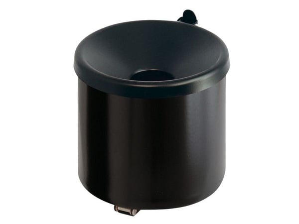 Askebæger, V-Part, sort, pulverlakeret stål/rustfrit stål, 2 l, selvslukkende Askebæger, V-Part, sort, pulverlakeret stål/rustfrit stål, 2 l, selvslukkende