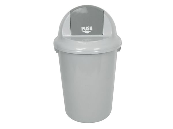 Affaldsspand, V-Part, grå, plast, 90 l, til tungt affald