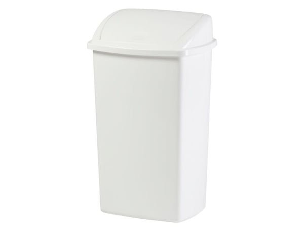 Affaldsspand, V-Part, hvid, plast, 50 l, med sving låg