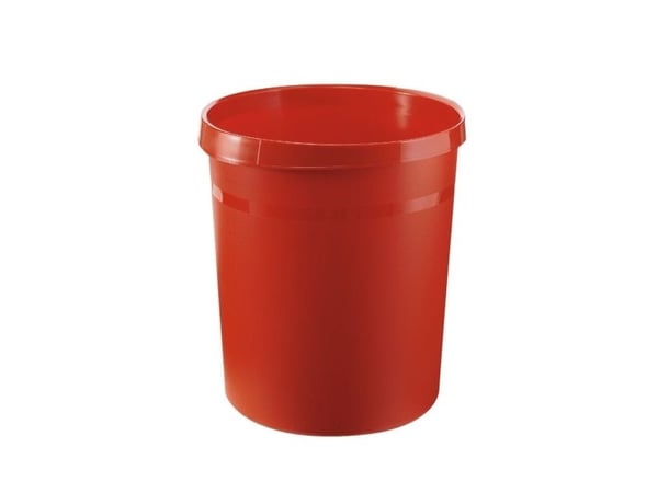 Papirkurv, V-Part, rød, plast