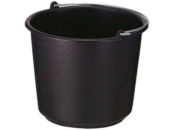 Spand, V-Part, 12 l, sort, plast - (12 stk.)