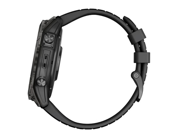Garmin fenix 7X Pro - Sapphire Solar Edition - 51 mm - fiberforsterket polymer - Ja smartklokke med bånd - silikon - svart - håndleddstørrelse: 127...