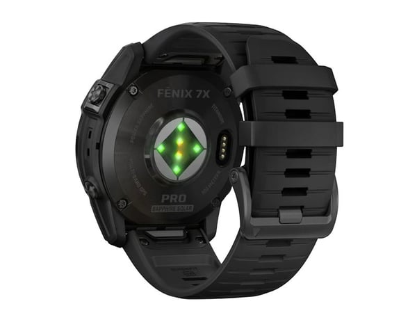 Garmin fenix 7X Pro - Sapphire Solar Edition - 51 mm - fiberforsterket polymer - Ja smartklokke med bånd - silikon - svart - håndleddstørrelse: 127...