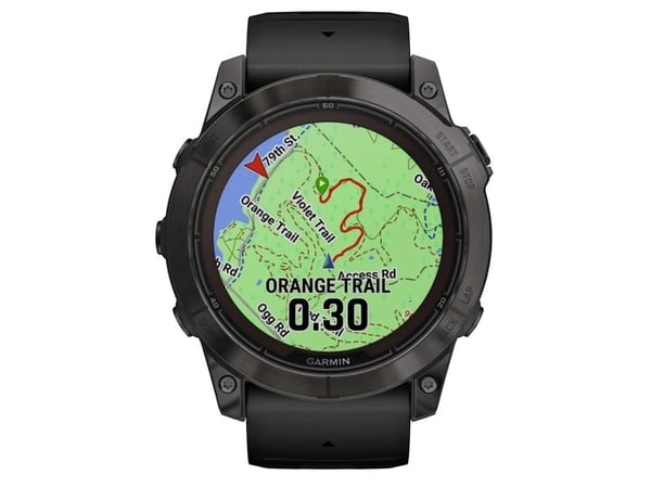 Garmin fenix 7X Pro - Sapphire Solar Edition - 51 mm - fiberforsterket polymer - Ja smartklokke med bånd - silikon - svart - håndleddstørrelse: 127...