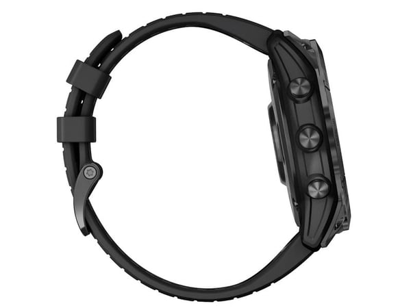 Garmin fenix 7X Pro - Sapphire Solar Edition - 51 mm - fiberforsterket polymer - Ja smartklokke med bånd - silikon - svart - håndleddstørrelse: 127...