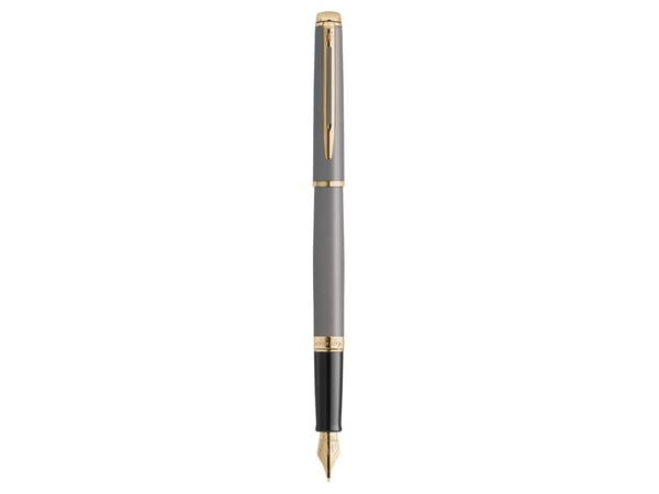 Waterman Hémisphère, Gull, Grå, Kassett/omformer fyllesystem, Metall, Rustfritt stål, Fint, Gave boks