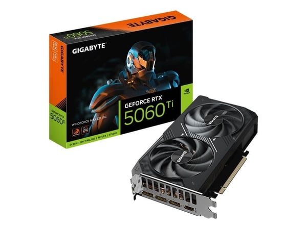 Gigabyte WINDFORCE MAX - OC Edition - grafikkort - GeForce RTX 5060 Ti - 16 GB GDDR7 - PCI Express 5.0 - 3 x DisplayPort, HDMI - boks