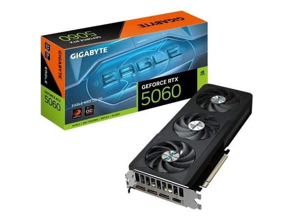 VGA Gigabyte GeForce® RTX 5060 8 GB Eagle Max OC (GV-N5060EAGLEMAX OC-8GD)