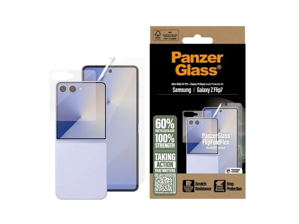 PanzerGlass - Skjermbeskyttelse for mobiltelefon - glass og film - for Samsung Galaxy Z Flip7