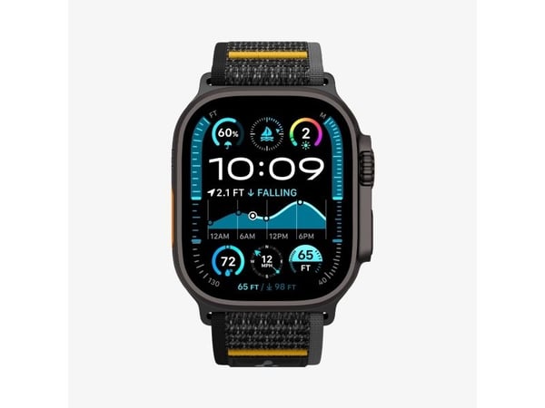 Spigen Athlex Air, Band, Smartklokke, Svart, Apple, Apple Watch 49/46/45/44mm, Stoff