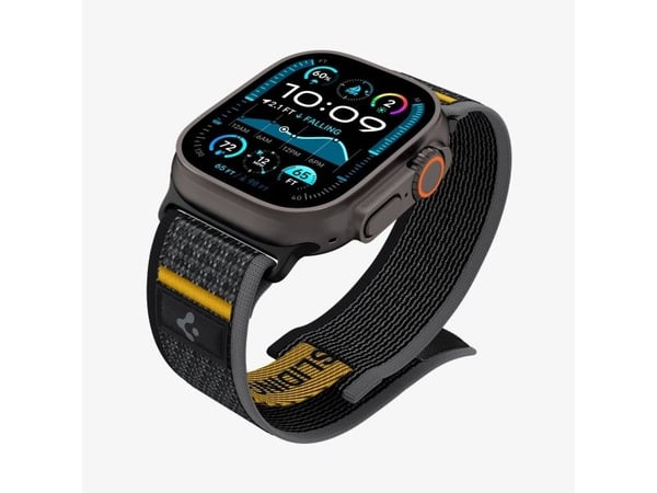 Spigen Athlex Air, Band, Smartklokke, Svart, Apple, Apple Watch 49/46/45/44mm, Stoff
