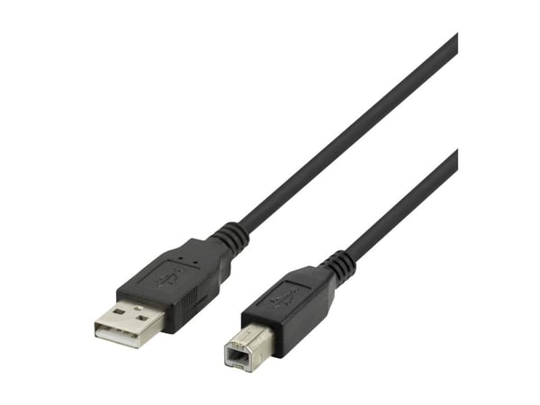 DELTACO - USB-kabel - USB (hane) till mini-USB typ B (hane) - USB 2.0 - 0.5 A - 3 m - svart