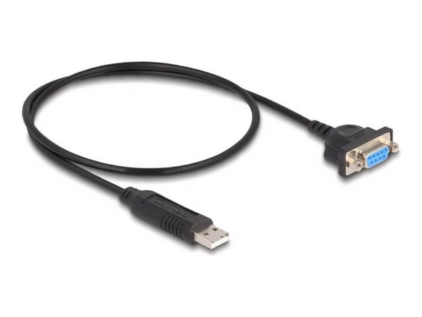 Delock USB 2.0 - RS-232-sarjaliitäntäsovitin, jossa on kompakti sarjaliitäntäkotelo 50 cm FTDI:lle