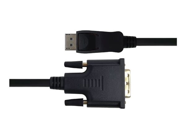DELTACO - Adapterkabel - DisplayPort (hann) til DVI-D (hann) - 3 m - aktiv, støtte for 1920 x 1080 ved 60 Hz, up to 4.95 Gbps data transfer rate - ...