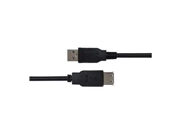 DELTACO - USB-förlängningskabel - USB (hane) till USB (hona) - USB 2.0 - 2 m - svart