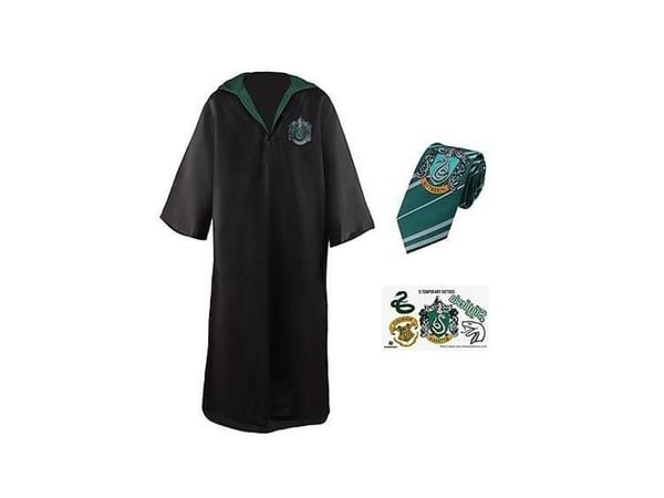 Slytherin-kappa med slips