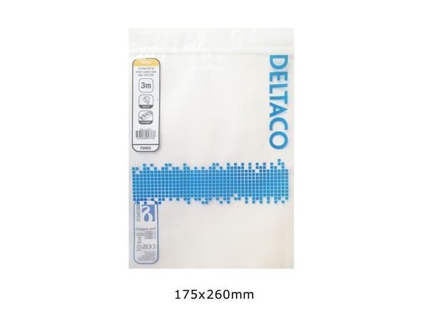 Deltaco Virtakaapeli, CEE 7/7 - GST18 naaras, maadoitettu, 3m, musta, 3 m, CEE7/7, GST18i3, 250 V, 16 A